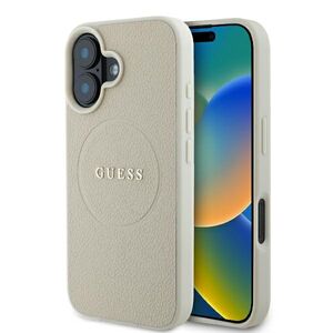 Husa premium pentru  iPhone 16 compatibila MagSafe Guess Luxury Series - Bej