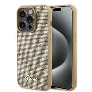 Husa premium  iPhone 15 Pro Max pentru Guess Elegance Series - Auriu