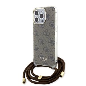 Husa premium  iPhone 15 Pro Max pentru Guess Elegance Series - Maro deschis