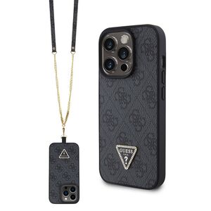 Husa premium  iPhone 15 Pro Max pentru Guess Elegance Series - Negru