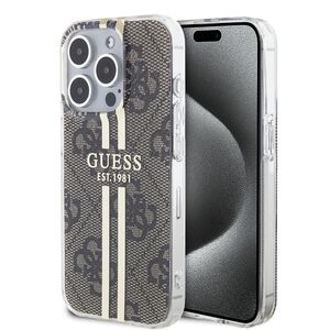 Husa premium  iPhone 15 Pro pentru Guess Elegance Series - Gri deschis