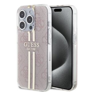 Husa premium  iPhone 15 Pro pentru Guess Elegance Series - Roz neon