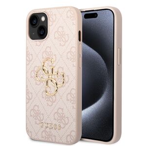 Husa premium  iPhone 15 pentru Guess Elegance Series - Roz deschis