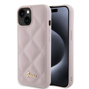 Husa premium  iPhone 15 pentru Guess Elegance Series - Roz