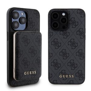 Husa premium pentru  iPhone 15 Pro Max compatibila MagSafe Guess Luxury Series - Negru royal