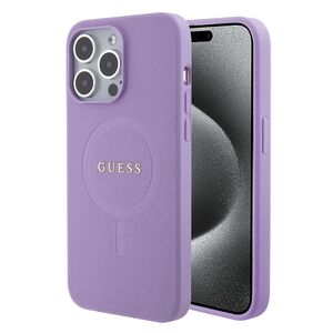 Husa premium pentru  iPhone 15 Pro compatibila MagSafe Guess Luxury Series - Lavanda