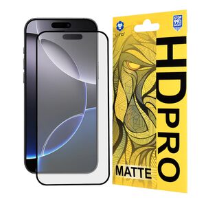 Folie sticla iPhone 16 Pro Max Lito HD Pro Matte, negru