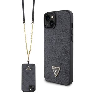 Husa premium  iPhone 15 Plus pentru Guess Elegance Series - Negru