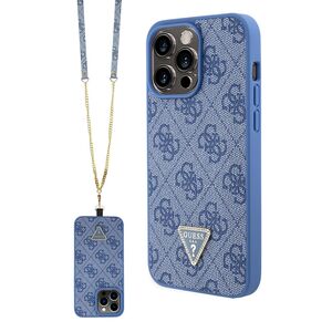 Husa premium  iPhone 15 Pro pentru Guess Elegance Series - Albastru deschis