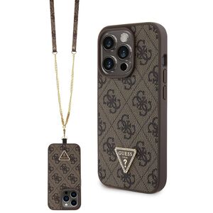 Husa premium  iPhone 15 Pro pentru Guess Elegance Series - Maro deschis