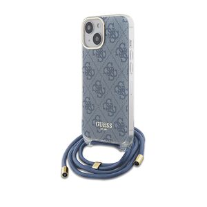 Husa premium  iPhone 15 pentru Guess Elegance Series - Albastru deschis