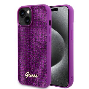 Husa premium  iPhone 15 pentru Guess Elegance Series - Fucsia