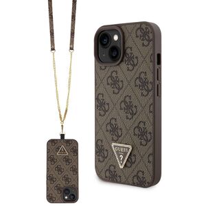 Husa premium  iPhone 15 pentru Guess Elegance Series - Maro