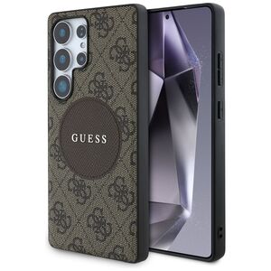 Husa premium pentru  Samsung Galaxy S25 Ultra compatibila MagSafe Guess Luxury Series - Maro