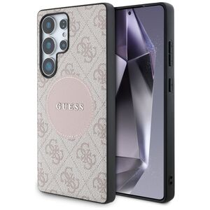 Husa premium pentru  Samsung Galaxy S25 Ultra compatibila MagSafe Guess Luxury Series - Roz