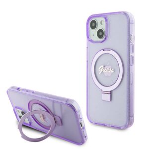 Husa premium pentru  iPhone 15 Plus compatibila MagSafe Guess Luxury Series - Lavanda