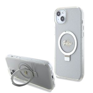 Husa premium pentru  iPhone 15 Plus compatibila MagSafe Guess Luxury Series - Transparent