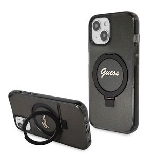 Husa premium pentru  iPhone 15 compatibila MagSafe Guess Luxury Series - Negru darth vader