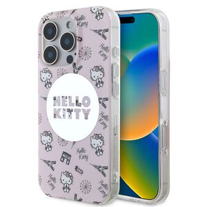 Husa premium pentru  iPhone 16 Pro Max - Hello Kitty compatibila MagSafe - Roz