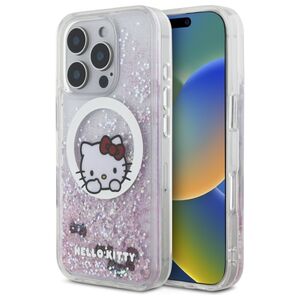 Husa premium pentru  iPhone 16 Pro Max Hello Kitty Funcky Series compatibila Magsafe - Roz