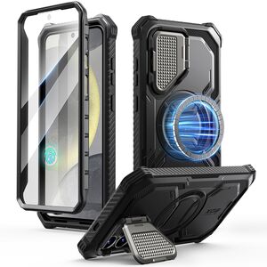 [Pachet 360°] Husa + folie Samsung Galaxy S25 Plus I-Blason Armorbox, negru