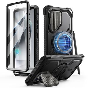 [Pachet 360°] Husa + folie Samsung Galaxy S25 Ultra I-Blason Armorbox, negru