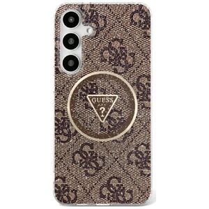 Husa premium pentru  Samsung Galaxy S25 compatibila MagSafe Guess Luxury Series - Maro