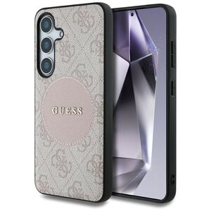 Husa premium pentru  Samsung Galaxy S25+ compatibila MagSafe Guess Luxury Series - Roz pal