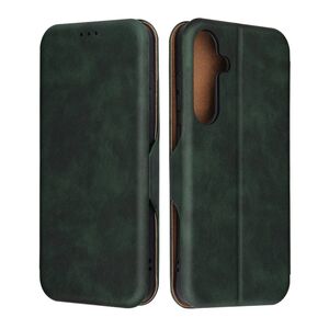 Husa tip carte pentru Samsung Galaxy S25+ Smart Wallet fata - spate protectie 360 - Verde
