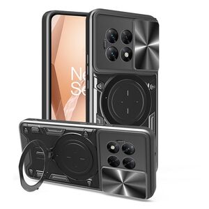 Husa pentru  OnePlus 13R cu protecție pentru cameră și suport magnetic integrat Ring Shockproof, Negru