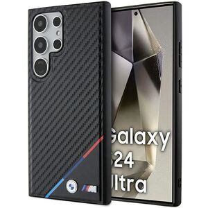 Husa premium pentru  Samsung Galaxy S24 Ultra compatibila MagSafe BMW Signature - Negru denim