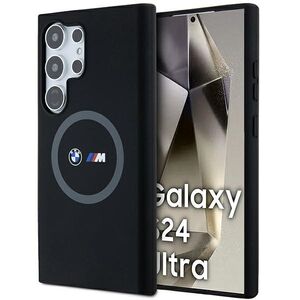 Husa premium pentru  Samsung Galaxy S24 Ultra compatibila MagSafe BMW Signature - Negru electric