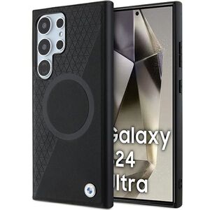 Husa premium pentru  Samsung Galaxy S24 Ultra compatibila MagSafe BMW Signature - Negru