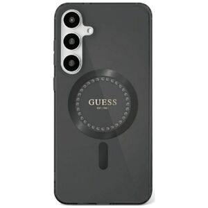 Husa premium pentru  Samsung Galaxy S25 compatibila MagSafe Guess Luxury Series - Negru