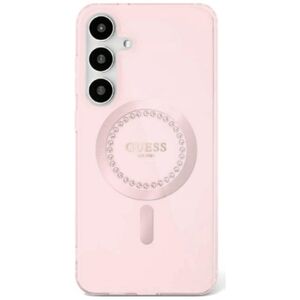 Husa premium pentru  Samsung Galaxy S25 compatibila MagSafe Guess Luxury Series - Roz