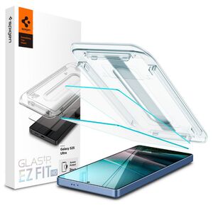 Set 2 x Folie din sticla pentru Samsung Galaxy S25 Ultra cu aplicator Spigen - Glas.tR EZ-FIT HD - clear