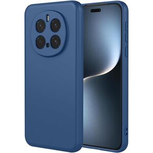 Husa pentru Honor Magic 7 Pro Liquid Silicone, subțire, captusita cu microfibra, anti amprentă, protectie cameră foto, Albastru