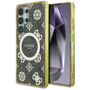 Husa premium pentru  Samsung Galaxy S25 Ultra compatibila MagSafe Guess Luxury Series - Maro deschis