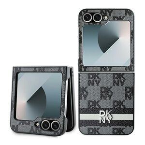 Husa premium pentru  Samsung Galaxy Z Flip 6 DKNY Pattern Energy - Gri