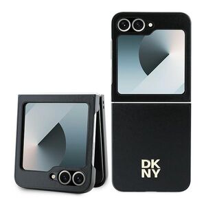 Husa premium pentru  Samsung Galaxy Z Flip 6 DKNY Pattern Energy - Negru mat