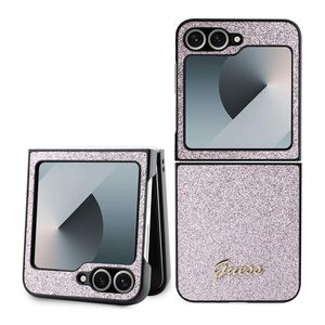 Husa premium pentru  Samsung Galaxy Z Flip 6 Guess Elegance Series - Roz