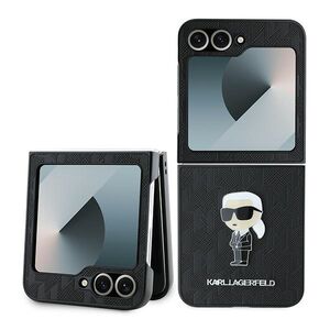 Husa premium pentru  Samsung Galaxy Z Flip 6 Karl Lagerfeld superior quality - Negru