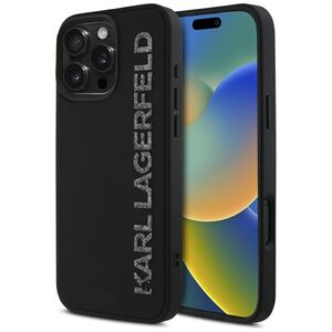 Husa premium pentru  iPhone 16 Pro Max Karl Lagerfeld superior quality - Negru royal