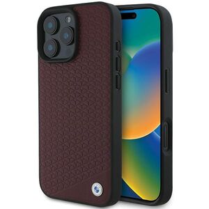 Husa premium pentru  iPhone 16 Pro Max compatibila MagSafe BMW Signature - Bordeaux