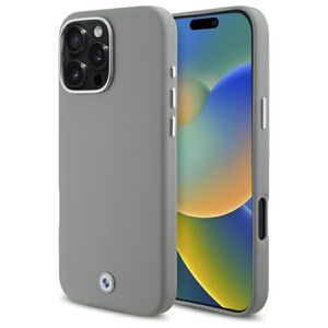 Husa premium pentru  iPhone 16 Pro Max compatibila MagSafe BMW Signature - Gri
