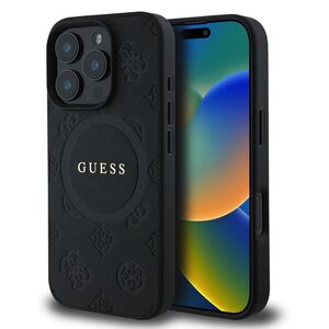 Husa premium pentru  iPhone 16 Pro Max compatibila MagSafe Guess Luxury Series - Negru