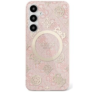 Husa premium pentru  Samsung Galaxy S25 compatibila MagSafe Guess Luxury Series - Roz