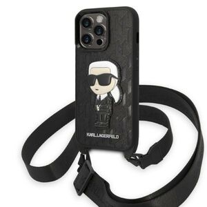 Husa premium pentru  iPhone 14 Pro  Karl Lagerfeld compatibila Magsafe - Negru royal