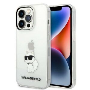 Husa premium pentru  iPhone 14 Pro  Karl Lagerfeld superior quality - Alb arctic