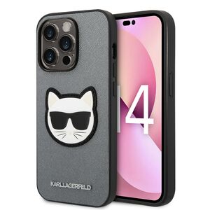 Husa premium pentru  iPhone 14 Pro  Karl Lagerfeld superior quality - Gri deschis